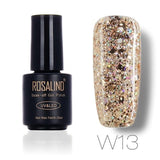 ROSALIND 7ML Nail Polish Gel Varnish Diamond Glitter Gel W01-29 Gel Nail Polish Nail Art UV&LED Soak-Off Glitter Manicure nails