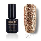 ROSALIND 7ML Nail Polish Gel Varnish Diamond Glitter Gel W01-29 Gel Nail Polish Nail Art UV&LED Soak-Off Glitter Manicure nails