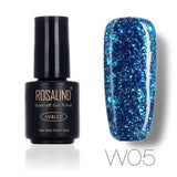 ROSALIND 7ML Nail Polish Gel Varnish Diamond Glitter Gel W01-29 Gel Nail Polish Nail Art UV&LED Soak-Off Glitter Manicure nails