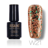 ROSALIND 7ML Nail Polish Gel Varnish Diamond Glitter Gel W01-29 Gel Nail Polish Nail Art UV&LED Soak-Off Glitter Manicure nails