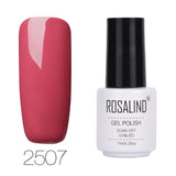ROSALIND 7ML Pure Color Series Gel Nail Polish Nail Art Gel Varnish For Nail Extension Gel Lacquer Primer Design Manicure Polish