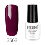 ROSALIND 7ML Pure Color Series Gel Nail Polish Nail Art Gel Varnish For Nail Extension Gel Lacquer Primer Design Manicure Polish