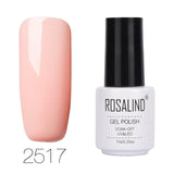 ROSALIND 7ML Pure Color Series Gel Nail Polish Nail Art Gel Varnish For Nail Extension Gel Lacquer Primer Design Manicure Polish