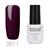 ROSALIND 7ML Pure Color Series Gel Nail Polish Nail Art Gel Varnish For Nail Extension Gel Lacquer Primer Design Manicure Polish