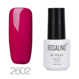 ROSALIND 7ML Pure Color Series Gel Nail Polish Nail Art Gel Varnish For Nail Extension Gel Lacquer Primer Design Manicure Polish