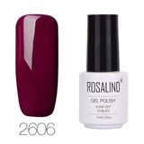 ROSALIND 7ML Pure Color Series Gel Nail Polish Nail Art Gel Varnish For Nail Extension Gel Lacquer Primer Design Manicure Polish