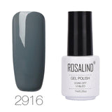 ROSALIND 7ML Pure Color Series Gel Nail Polish Nail Art Gel Varnish For Nail Extension Gel Lacquer Primer Design Manicure Polish