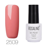 ROSALIND 7ML Pure Color Series Gel Nail Polish Nail Art Gel Varnish For Nail Extension Gel Lacquer Primer Design Manicure Polish