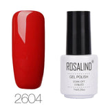 ROSALIND 7ML Pure Color Series Gel Nail Polish Nail Art Gel Varnish For Nail Extension Gel Lacquer Primer Design Manicure Polish