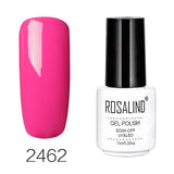 ROSALIND 7ML Pure Color Series Gel Nail Polish Nail Art Gel Varnish For Nail Extension Gel Lacquer Primer Design Manicure Polish