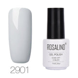 ROSALIND 7ML Pure Color Series Gel Nail Polish Nail Art Gel Varnish For Nail Extension Gel Lacquer Primer Design Manicure Polish