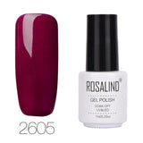 ROSALIND 7ML Pure Color Series Gel Nail Polish Nail Art Gel Varnish For Nail Extension Gel Lacquer Primer Design Manicure Polish