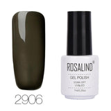 ROSALIND 7ML Pure Color Series Gel Nail Polish Nail Art Gel Varnish For Nail Extension Gel Lacquer Primer Design Manicure Polish