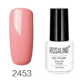 ROSALIND 7ML Pure Color Series Gel Nail Polish Nail Art Gel Varnish For Nail Extension Gel Lacquer Primer Design Manicure Polish