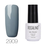 ROSALIND 7ML Pure Color Series Gel Nail Polish Nail Art Gel Varnish For Nail Extension Gel Lacquer Primer Design Manicure Polish