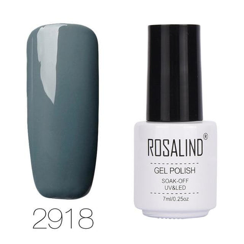 ROSALIND 7ML Pure Color Series Gel Nail Polish Nail Art Gel Varnish For Nail Extension Gel Lacquer Primer Design Manicure Polish