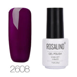 ROSALIND 7ML Pure Color Series Gel Nail Polish Nail Art Gel Varnish For Nail Extension Gel Lacquer Primer Design Manicure Polish