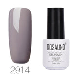 ROSALIND 7ML Pure Color Series Gel Nail Polish Nail Art Gel Varnish For Nail Extension Gel Lacquer Primer Design Manicure Polish