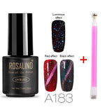 ROSALIND 7ml Cat Eye Series Nail Polish  Nail Art Gel Soak Off Nail Gel Polish Semi Vernis Permanant gel lacuqer 2019 Top