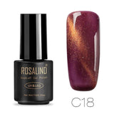 ROSALIND 7ml Cat Eye Series Nail Polish  Nail Art Gel Soak Off Nail Gel Polish Semi Vernis Permanant gel lacuqer 2019 Top