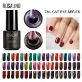 ROSALIND 7ml Cat Eye Series Nail Polish  Nail Art Gel Soak Off Nail Gel Polish Semi Vernis Permanant gel lacuqer 2019 Top