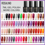 ROSALIND 7ml Gel Polish Nail Art Gel Nail Polish Set For Manicure Soak Off White Primer Semi Permanent UV Gel Hybrid Lacquer