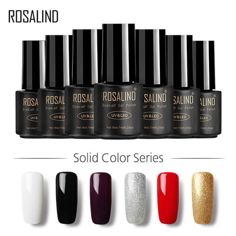 ROSALIND Gel 1 7ml Nail Polish Soak Off Nail Gel Polish Nail Art  UV LED Vernis Semi Permanent gel lacquer