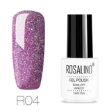 ROSALIND Gel For Nail Polish Set uv 7ML White Bottle Nails Art Gel Soak Off Rainbow Series Set For Manicure Gel Varnish Top Coat