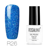 ROSALIND Gel For Nail Polish Set uv 7ML White Bottle Nails Art Gel Soak Off Rainbow Series Set For Manicure Gel Varnish Top Coat