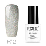 ROSALIND Gel For Nail Polish Set uv 7ML White Bottle Nails Art Gel Soak Off Rainbow Series Set For Manicure Gel Varnish Top Coat