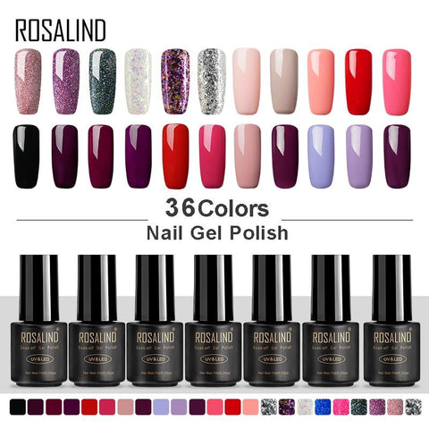ROSALIND Gel Nail Polish 7ML UV Colors Gel of Nails for Nail Art Manicure Set Vernis Semi Permanent Hybrid Gel Varnish Base Top