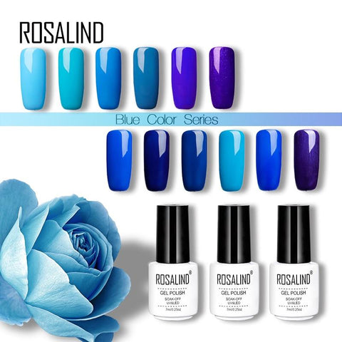 ROSALIND Gel Nail Polish Blue Nail Primer Top Coat Hybrid Nails Art Accessoires Varnishes Vernis UV Gel Polish all for manicure