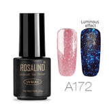 ROSALIND Gel Nail Polish Set for nail 7ML Gel Lacquer Luminous Rose Gold Long-Lasting Manicure Hybrid Gel Varnish Nail Art Tops