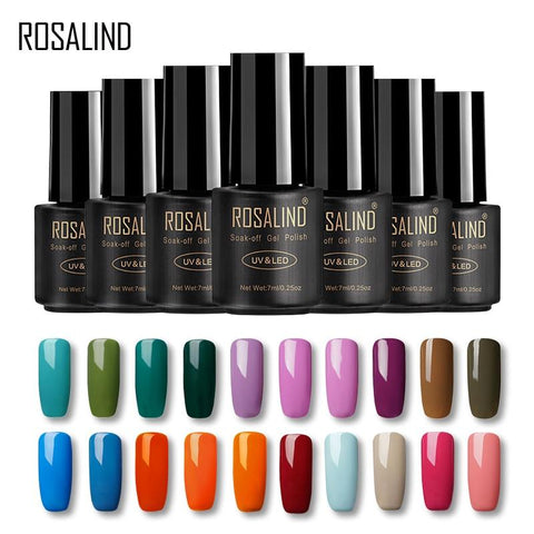 ROSALIND Gel Polish 7ML Soak Off Hybrid Gel Lacquer Semi Permanent Vernis Primer All For Manicure uv gel nail polish Nail Art