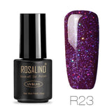 ROSALIND Gel Polish Hybrid Nail Art Gel Glitter Top Base Coat 7ML UV Vernis Semi Permanent All for manicure Acryl Gel Lak