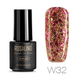 ROSALIND Gel Polish Hybrid Nail Art Gel Glitter Top Base Coat 7ML UV Vernis Semi Permanent All for manicure Acryl Gel Lak