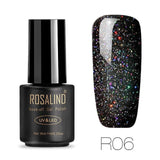 ROSALIND Gel Polish Hybrid Nail Art Gel Glitter Top Base Coat 7ML UV Vernis Semi Permanent All for manicure Acryl Gel Lak