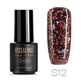 ROSALIND Gel Polish Hybrid Nail Art Gel Glitter Top Base Coat 7ML UV Vernis Semi Permanent All for manicure Acryl Gel Lak