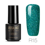 ROSALIND Gel Polish Hybrid Nail Art Gel Glitter Top Base Coat 7ML UV Vernis Semi Permanent All for manicure Acryl Gel Lak