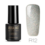 ROSALIND Gel Polish Hybrid Nail Art Gel Glitter Top Base Coat 7ML UV Vernis Semi Permanent All for manicure Acryl Gel Lak