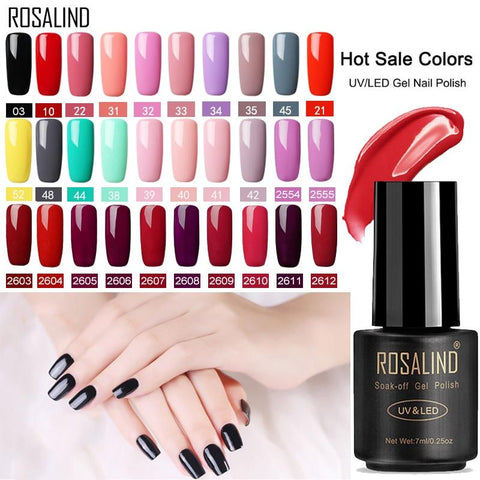 ROSALIND Gel Polish Nail art Set For Manicure Hybrid Nails Color Polygel Vernis Semi Permanent UV Gel paint Nail Polish Varnish