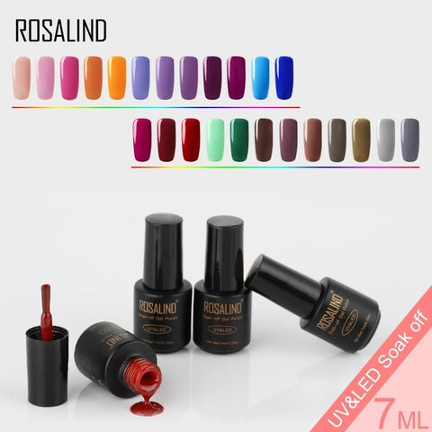 ROSALIND Gel Polishes Manicure Set UV Gel For Nails Polish Color Hybrid Vernis Semi Permanent Base Top Primer Gellak Varnish