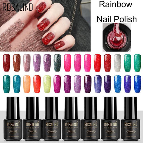 ROSALIND Gel Varnish Nail Polish 7ML Rainbow vernis semi permanent R01-29 hybrid UV gel Manicure Nail Art nail gel polish