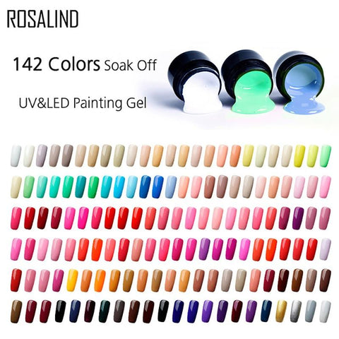 ROSALIND Gel Varnishes Set Painting Gel Nail Polish Nails 5ml DIY Design All For Manicure Hybrid Nail Art Primer Gel Polish