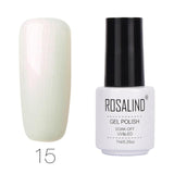 ROSALIND Gel Varnishes hybrid enamel Pure Color UV Gel Nail Polish vernis semi permanent Prime Nail Art acrylic Off Gellak White
