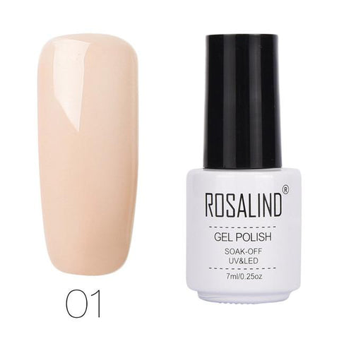 ROSALIND Gel Varnishes hybrid enamel Pure Color UV Gel Nail Polish vernis semi permanent Prime Nail Art acrylic Off Gellak White