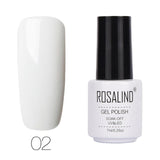 ROSALIND Gel Varnishes hybrid enamel Pure Color UV Gel Nail Polish vernis semi permanent Prime Nail Art acrylic Off Gellak White