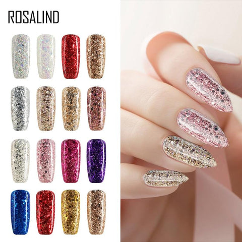 ROSALIND Gellak Gel Nail Polish UV Set For Manicure Hybrid Spider Gel Semi Permanent Nails Art Acrylic Top Base Coat Primer