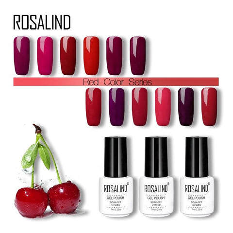 ROSALIND Nail Art Gel Varnishes Polish Soak Off 7ML White Bottle Vernis Semi Permanent Set Manicure UV Gel Nail Polish