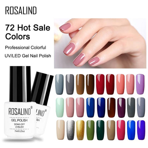 ROSALIND Nail Gel Nail Polish Gel Polish Set For Manicure Hybrid Vernis Soak Off White Bottle UV Lamp Gel Lacquer Nail Art